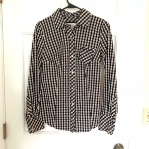 Guess plaid button down shirt with cuff buttons